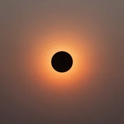 a sunset of a black hole in the middle, symmetrical, digital art, trending on artstation, by alena aenami
