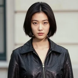 ektachrome, youthful asian demure, exquisite features, feminine cut, frontiers in flight leather, queen elizabet ii, adidas, rococo, sebastian faena