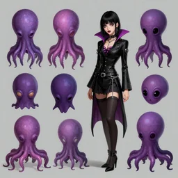 lisa frank gothic punk vampiric rockstar vampire squid concept character designs of various shapes and sizes by genndy tartakovsky and the creators of fret nice at pieces interactive and splatoon by nintendo and the psychonauts by doublefine tim shafer artists for the new hotel transylvania film managed by pixar