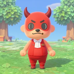 Film still of the devil, from Animal Crossing: New Horizons (2020 video game)