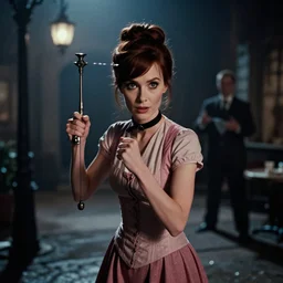 mary poppins in resident evil, action film, horror film, cinematic style, 3 5 mm, film post process