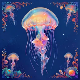 psychedelic art of jellyfish