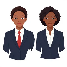2 d character design, female lawyer, vector art, digital art, portrait, 4 k, 8 k, sharp focus, smooth, illustration, concept art, african american - c 1 5. 0
