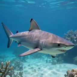 very cat shark on color photograph