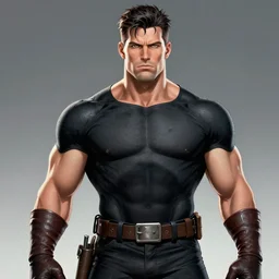 marvel superhero, coal miner man, muscular, distinct, vivid