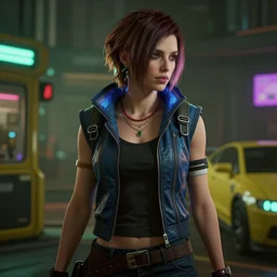 a younger rachel weisz in cyberpunk 2 0 7 7, unreal engine 5 4 k, hyperdetailed photorealism