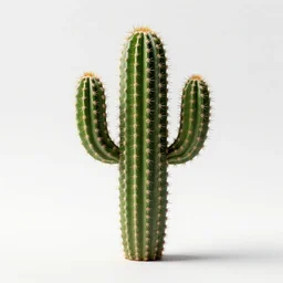 topiary shaped like a prickly pear cactus, studio photography, full body, isolated on a pure white background, centered, entire subject in frame, sharp focus, soft studio lighting