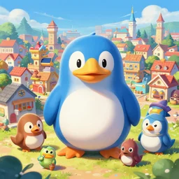 club penguin town - plasse, portrait shinkai makoto studio ghibli studio key hideaki anno sakimichan stanley artgerm lau rossdraws james jean marc simonetti elegant highly detailed digital painting artstation pixiv