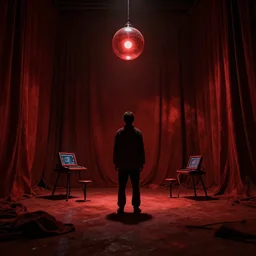 dark matter red art house film future schizophrenia full HD 8K resolution