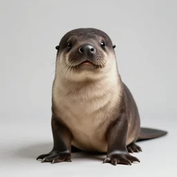 beautiful photograph of a portrait of a platypus, studio lighting, simple background