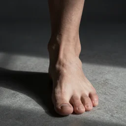a foot with a fanged mouth