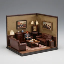 miniature diorama of hannibal lecter's room