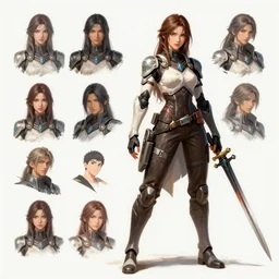 female android in a  blade and soul  spinoff artbook  rendered by the artist Hyung tae Kim,   Jiyun Chae, Lê Long, Joe Madureira, trending on Artstation by Hyung tae Kim, artbook Lau, WLOP, Rossdraws , James Gurney, Bennett Durfee, Max Berthelot