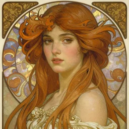 painted closeup portrait of beautiful slavic maiden, long hair, feminine, young, charming, majestic, athletic, fantasy, intricate, elegant, extremely detailed digital painting, trending artstation, concept art, sharp focus illustration art by alphonse mucha, greg rutkowski, craig mullins