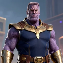 arnold schwarzenegger as thanos, highly detailed, amazing digital art, cinematic, trending on artstation, 4K HD