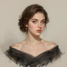 a portrait of an elegant lady, trending on artstation