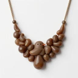 bird poop made into a necklace