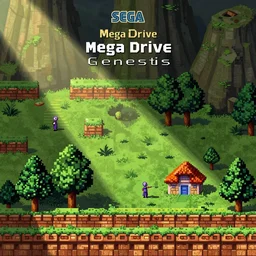 Sega Mega Drive Genesis sidescroller game by Pieter Bruegel the Elder
