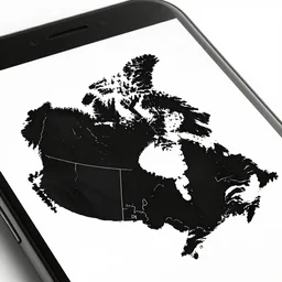 professional fine detailed photo of a canada map, iphone photo, instagram, black and white - - cfg _ scale 1 2