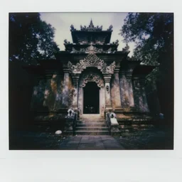 Haunting horrifying detailed polaroid of an ancient temple that calls out to the viewer, beckoning them in to their deaths, hyper detailed, trending on Artstation