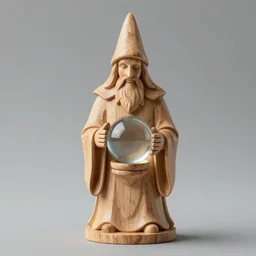 wizard statue constructed out of wood, holding crystal ball, architecture, made out of wood, high details, lineart, by vincent di fate, inking, black and white screen print, clean bold strokes, trending on artstation, sharp, high contrast, hyper - detailed, photo realism, hd, 4 k, 8 k
