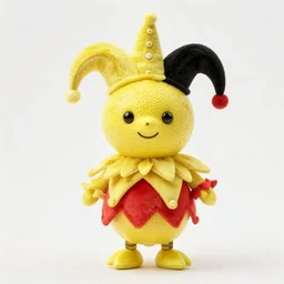 lemon wearing jester clothes