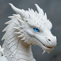 blue eyes white dragon by gregory crewdson, photorealistic