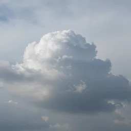 volumetric cumulus clouds in the sky