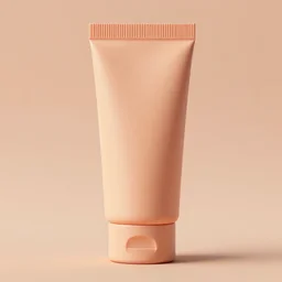 simple 3 d primitive tube shape, texture - mapped with pale peach - colored human skin, realistic colors and details, straight smooth vertical, highly realistic bump map, surface painter, 4 k, renderman