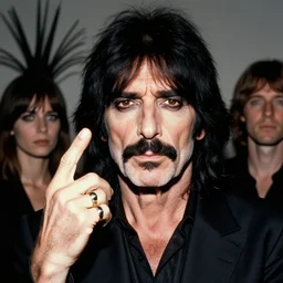 a close up color portrait of frank zappa aged 9 8 with background scenery by juergen teller, iris van herpen rankin, ring - flash