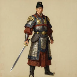 full character of a ancient chinese general in chinese armour hold a sword, character design, painting by gaston bussiere, katsuya terada, nc wyeth, greg rutkowski, craig mullins, vermeer, frank frazetta, mucha, trending on artstation, jeffery catherine jones