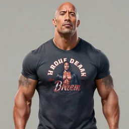 dwayne johnson wearing dream merchandise trending on artstation, painted by greg rutkowski