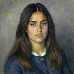 salma hayek, portrait, by cezanne,