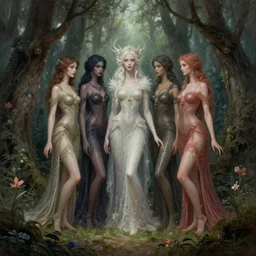 dream freaks of a forest clearing art by alex heywood, fantasy, intricate and very very beautiful and elegant, highly detailed, digital painting, artstation, concept art, smooth and sharp focus, illustration