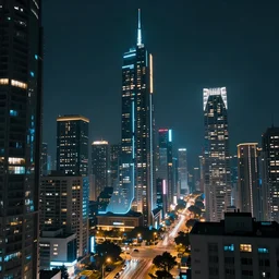 hd photo of futuristic cyberpunk city, highly detailed
