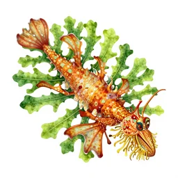leafy seadragon illustration by robert graham