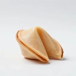 bamboo fortune cookie, professional product shot, isolated on a pure white background, centered, entire object in frame, sharp focus, soft studio lighting