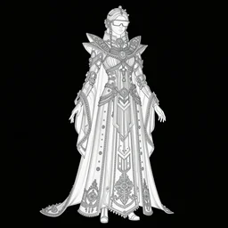 full body outline with regalia adornments rayshade hdr into infinity, axonometricy mechanical fantasy intricate elegant, in void of latent space, volumetric lighting 3 d modelling
