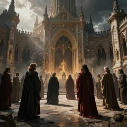 Outside the palace there was a gathering of druids