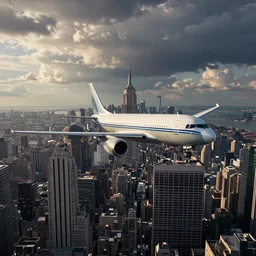 captain disillusion flying over the city.