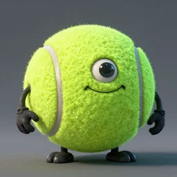 a tennis ball monster, tennis ball, dark, chalky, kingdom hearts, digital art, fantasy, magic, trending on artstation, ultra detailed, professional illustration by Basil Gogos