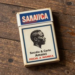 design for a vintage!!!!!!! cigarette pack!!!!!! from a socialist jamaica