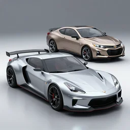sports car based on nissan and chevy sports car body styles, nissan sports cars, chevy sports cars, concept car, sharp focus, trending on artstation, unreal engine, photoreal, award winning, concept art, car design by jon sibal and khyzyl saleem