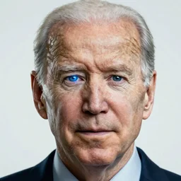 Joe Biden with laser eyes, cyborg