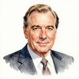 watercolor portrait of columbo, highly detailed, centered, duotone