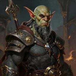 A comic book style portrait painting of an orc cleric, unreal 5, DAZ, octane render, hypercomplex, ambient light, dynamic lighting, nvidia, vray