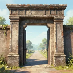 a gateway, by brom, trending on artstation