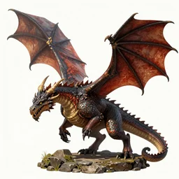 old school dungeon & dragon art of a dragon, osr