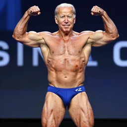 joe biden competing at a body building competition, his underwear has brown spots, hyper realistic, very detailed.