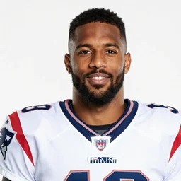 professional headshot, new england patriots tight end doug birmingham, white backdrop, facial portrait by francis helps, trending on pinterest, excessivism, elite